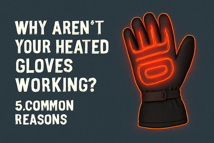 A pair of heated gloves glowing with warmth, illustrating the key topic of why heated gloves may not work, highlighting potential issues. Includes anti-cold wearable technology.