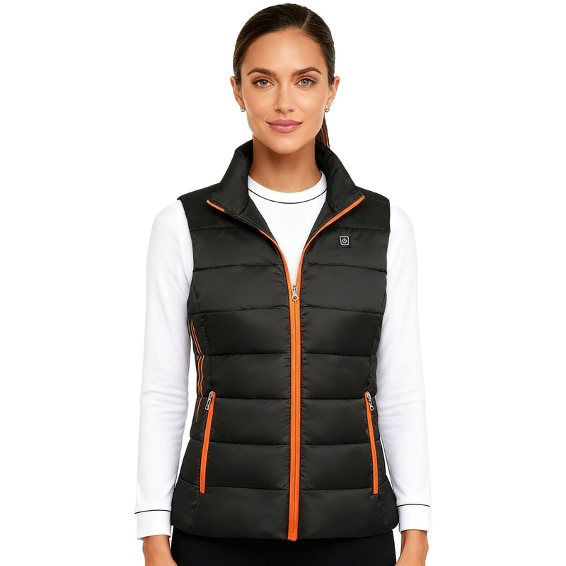 Cargue la imagen en el visor de la galería, Women’s Heated Vest – Lightweight Slim Fit Rechargeable Warming Vest