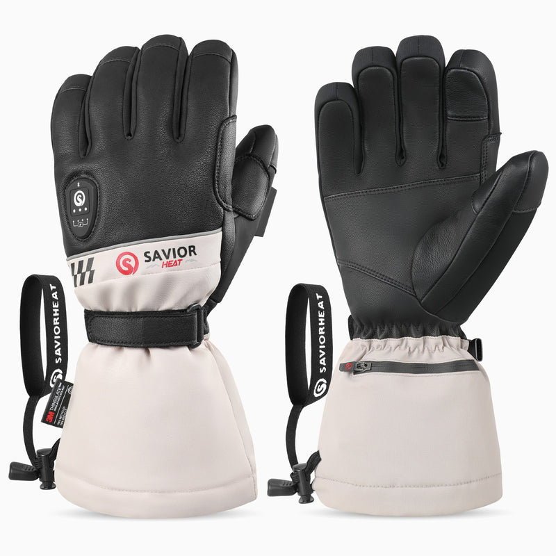 Load image into Gallery viewer, SKGP03FW Goatskin Heated Ski Gloves 2.0