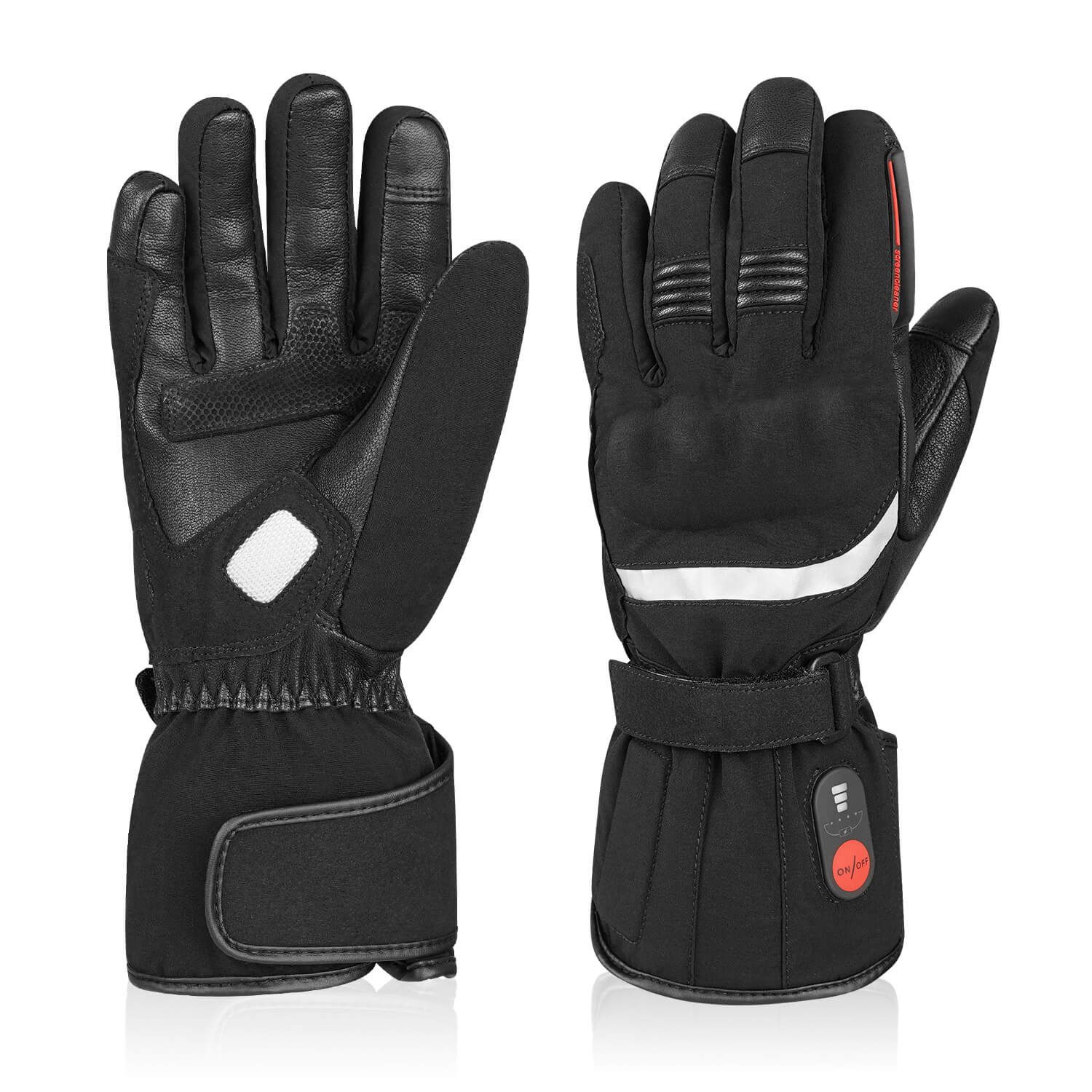 Saviour Heat Elektro-Motorrad-beheizte Handschuhe, wiederaufladbare Batterie, thermischer Handwärmer zum Skifahren, Motorradfahren, Angeln