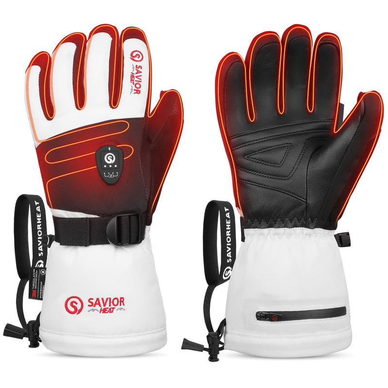 Laden Sie das Bild in Galerie -Viewer, Savior Heated Ski Gloves 2.0 Upgraded Bluetooth Control 3000mAh Fast-Charging Battery Waterproof