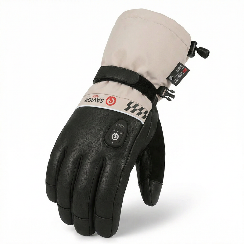 Laden Sie das Bild in Galerie -Viewer, Savior Heated Ski Gloves 2.0 – Bluetooth & Waterproof Goatskin