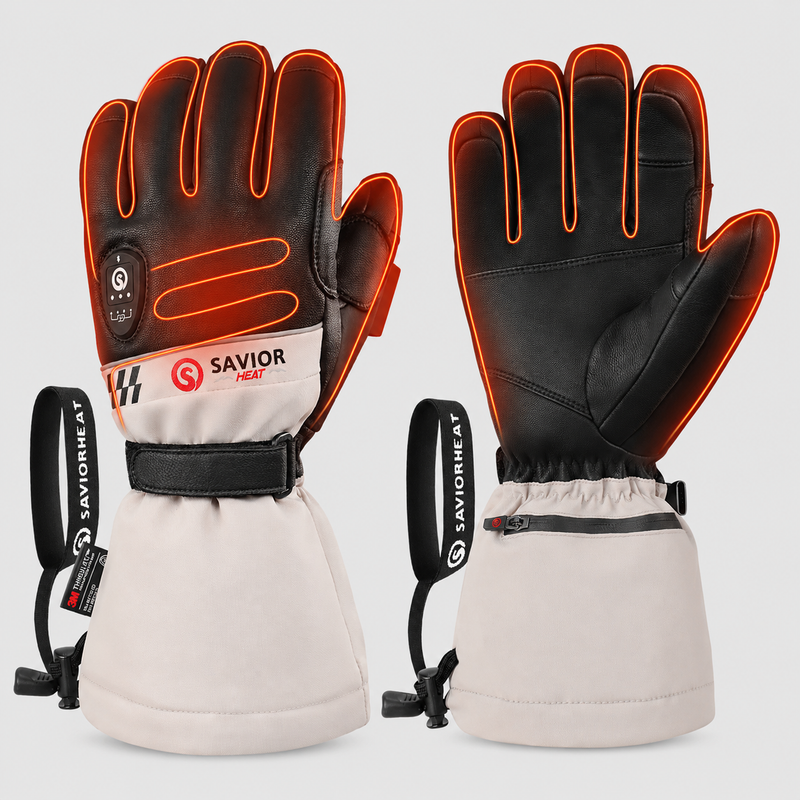 Load image into Gallery viewer, The heated ski gloves feature an EH heating system that keeps your fingers warm.