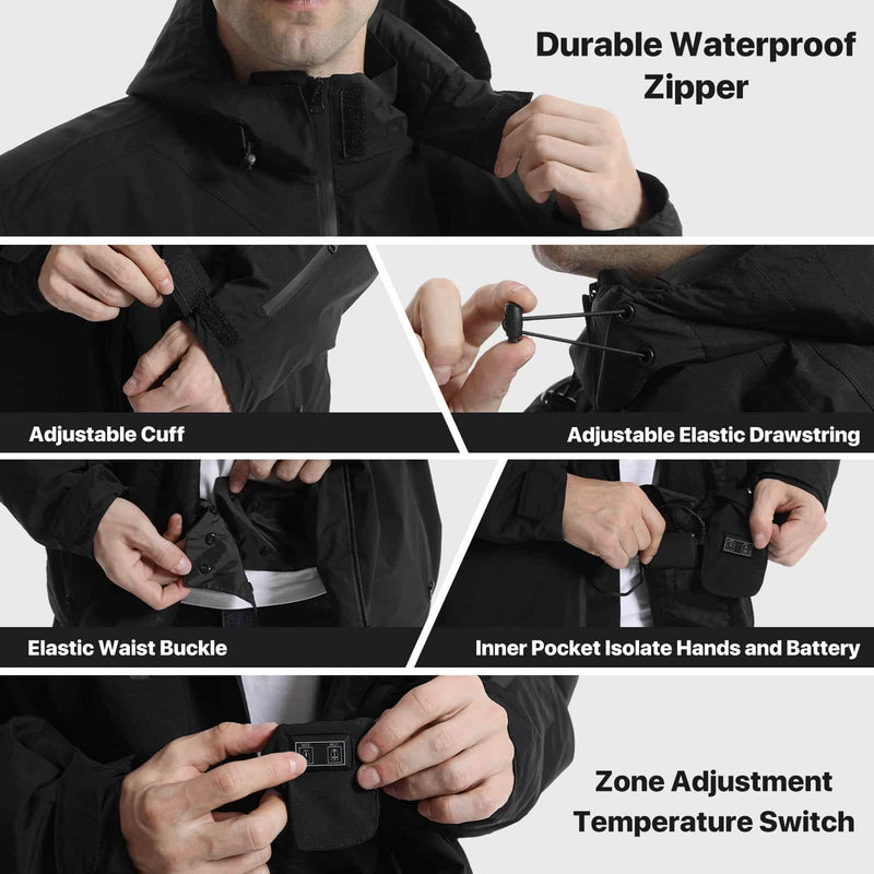 Load image into Gallery viewer, SAVIOR HEAT Heated Jackets for Men Electric Heating Coat Outdoor Waterproof