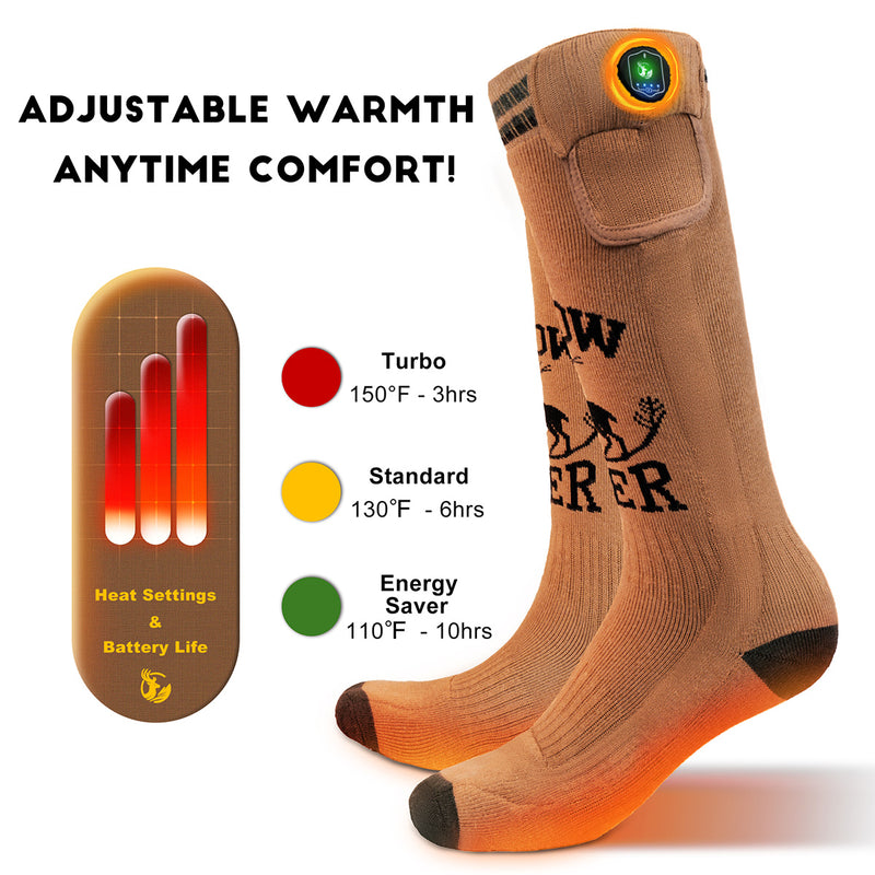 Load image into Gallery viewer, SNOW DEER App-Controlled Heated Hunting Socks, 3 Heat Levels, 10s Fast Heating