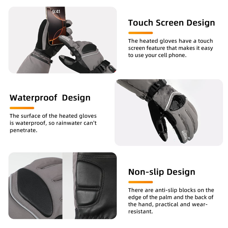 Laden Sie das Bild in Galerie -Viewer, Savior Upgraded Heated Gloves 2.0- 7.4V Fast Charging, Touchscreen Compatible