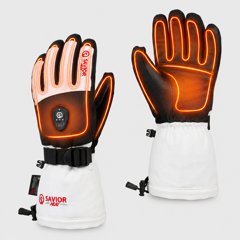 Load image into Gallery viewer, Savior heat electric heated ski gloves feature an innovative EH System that places far-infrared heating elements across five fingers, fingertips, and the back of the hand.