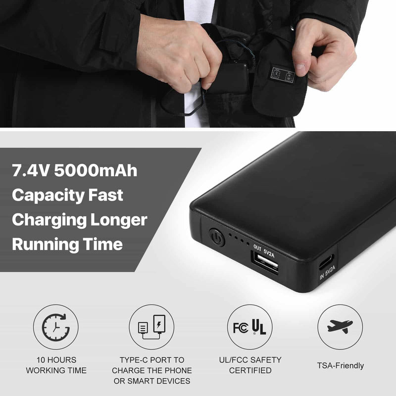 Load image into Gallery viewer, SAVIOR HEAT Heated Jackets for Men Electric Heating Coat Outdoor Waterproof