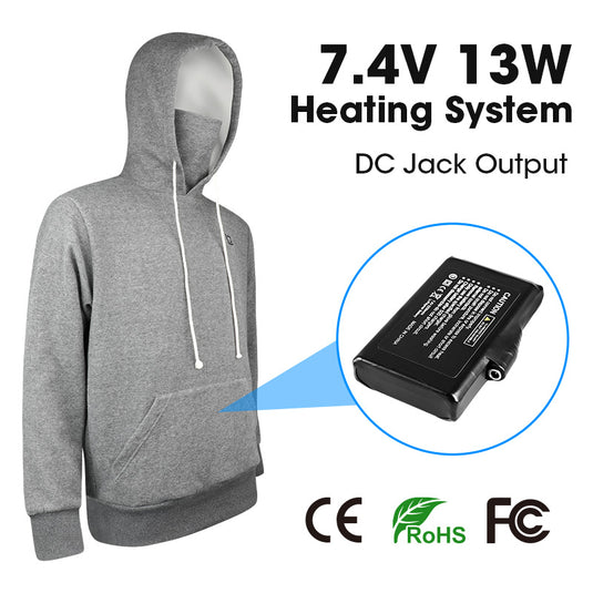 Men’s Heated Hoodie –  3 Heating Zones, 3 Temperature Levels, Thick Cotton Warm Hoodie