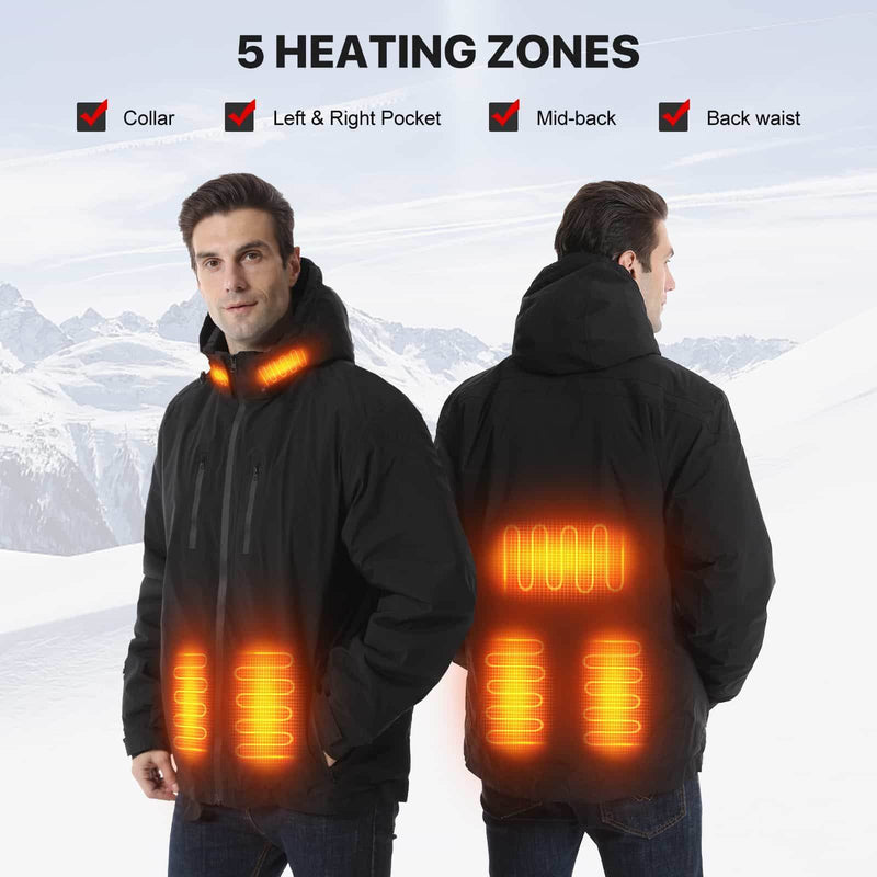 Load image into Gallery viewer, SAVIOR HEAT Heated Jackets for Men Electric Heating Coat Outdoor Waterproof