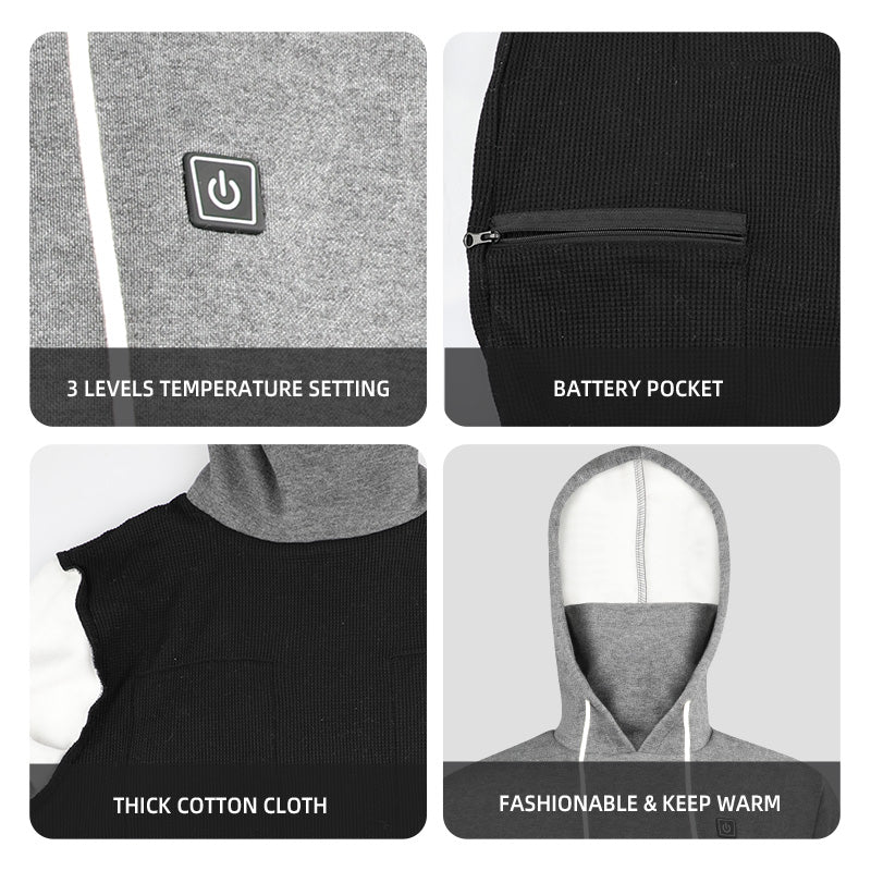 Load image into Gallery viewer, Men’s Heated Hoodie –  3 Heating Zones, 3 Temperature Levels, Thick Cotton Warm Hoodie
