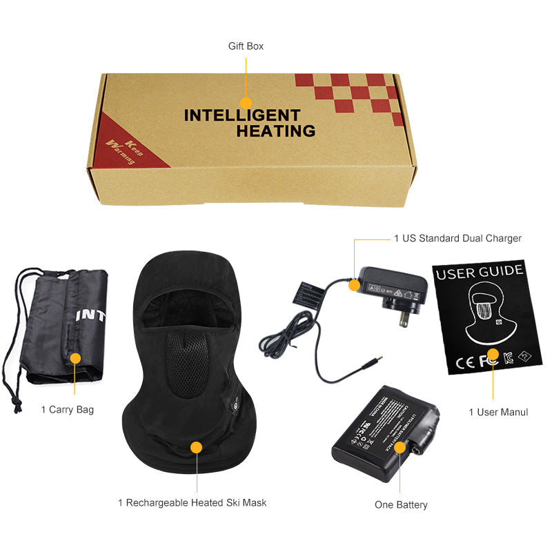 Load image into Gallery viewer, Outlets - Savior Heated Ski Mask With Battery Electric Warm Hat Outdoor Sports Snowboard Neck Warm