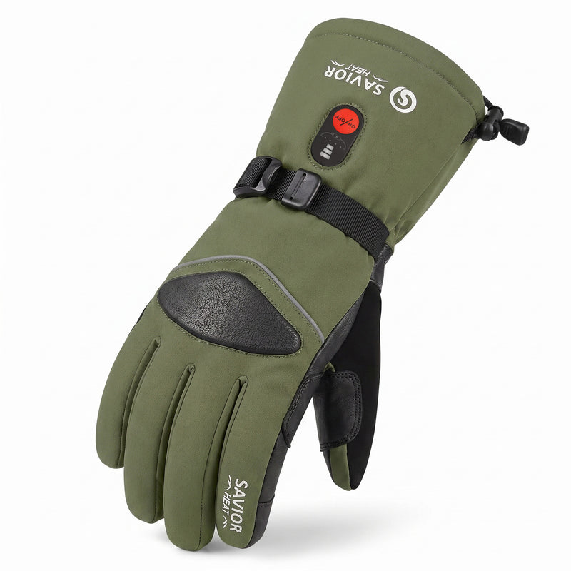 Laden Sie das Bild in Galerie -Viewer, Savior Upgraded Heated Gloves 2.0 with Waterproof Goat Leather and Quick Charge