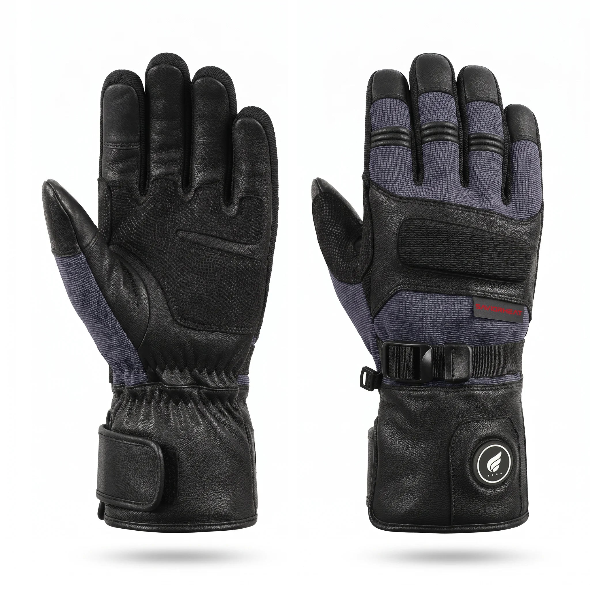 Goatskin Leather Heated Work Gloves – Pro Black 01