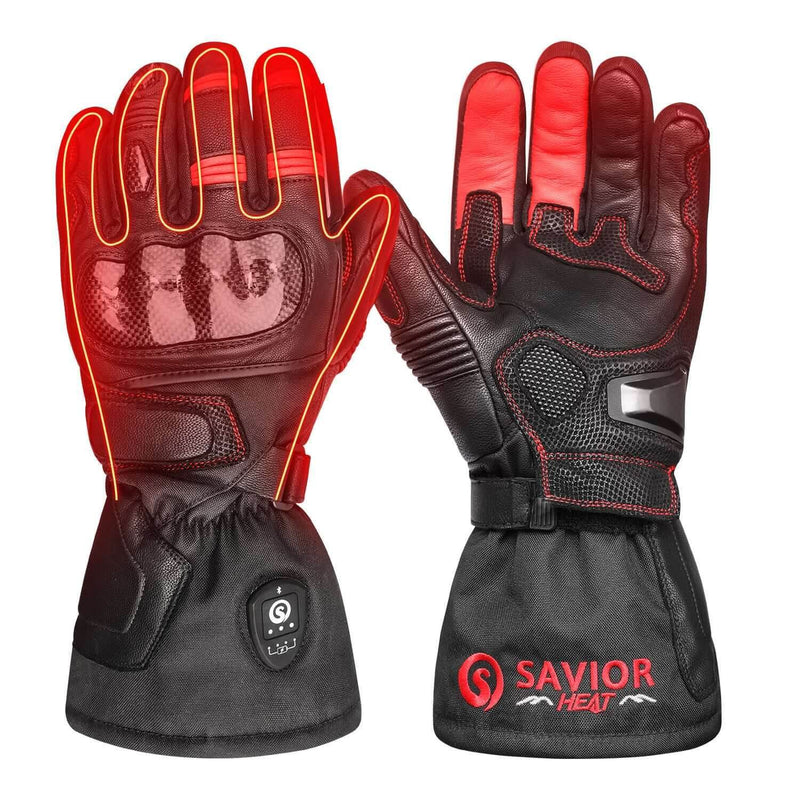 Load image into Gallery viewer, Savior Bluetooth  Battery Heated Motorcycle Gloves 2.0