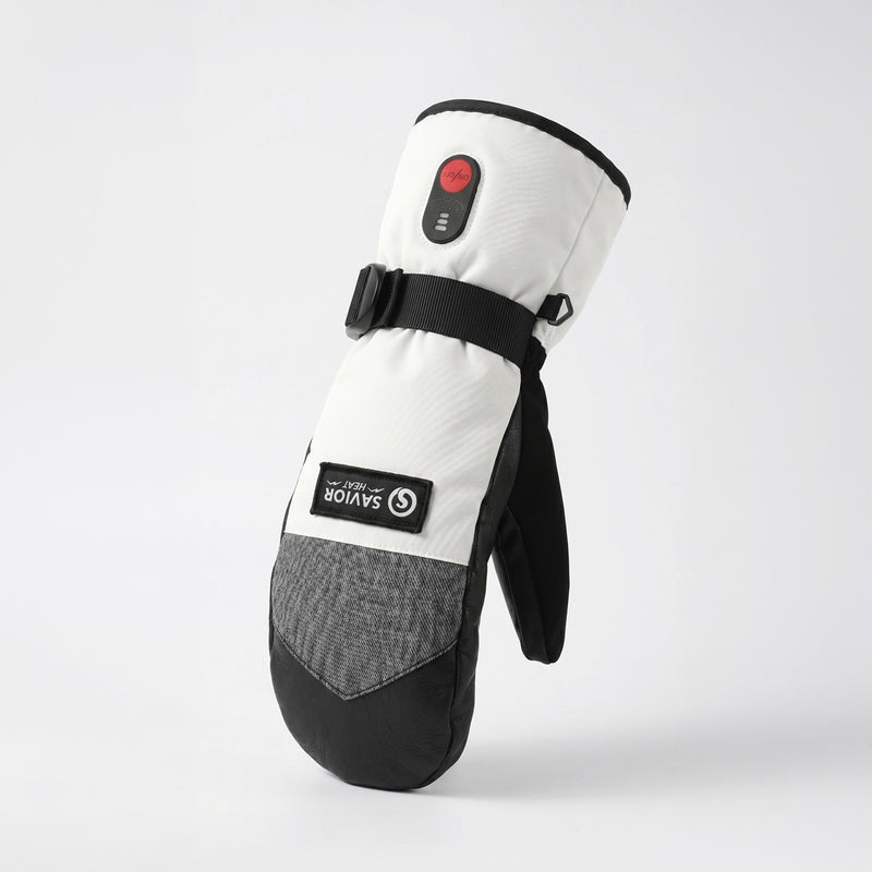 Load image into Gallery viewer, Savior Heated Ski Mittens 2.0 3000mAh Battery Fast Charging Waterproof Sheepskin Material