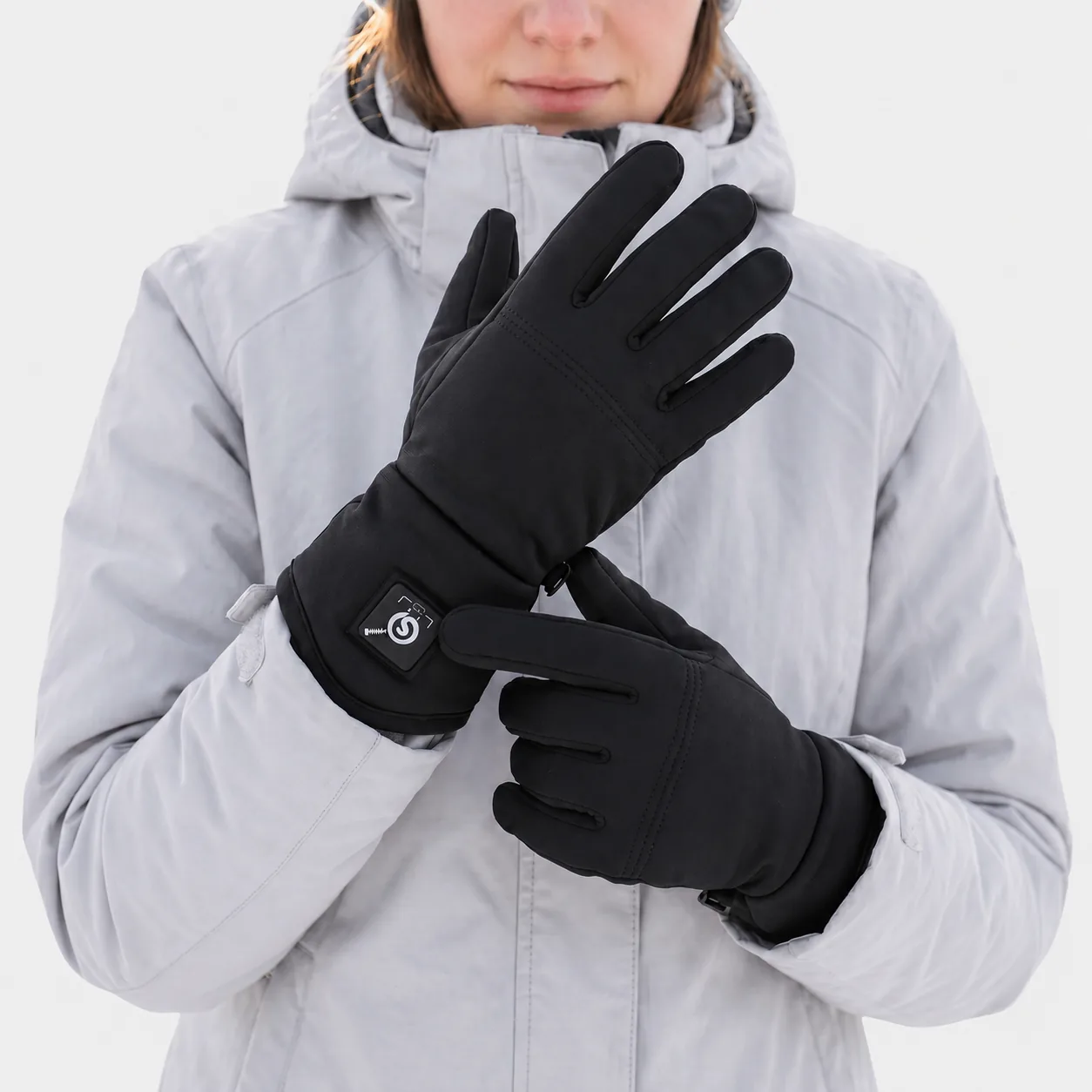 Savior Heat S13 Thin & Breathable Heated Glove Liners worn by model