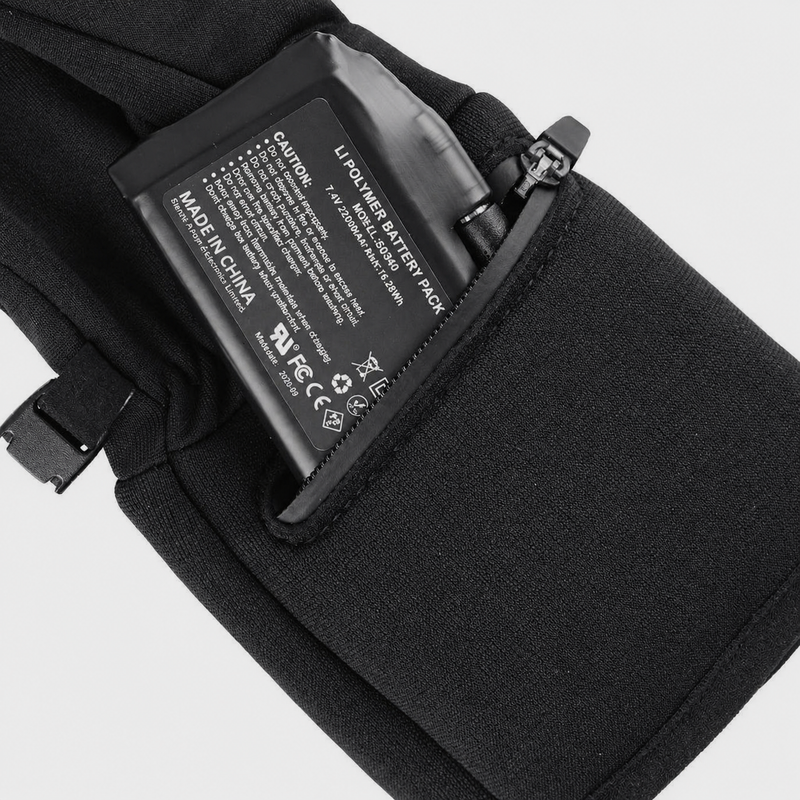 Load image into Gallery viewer, These ultra-thin heated glove liners feature a concealed battery storage design that helps prevent the battery from falling out.