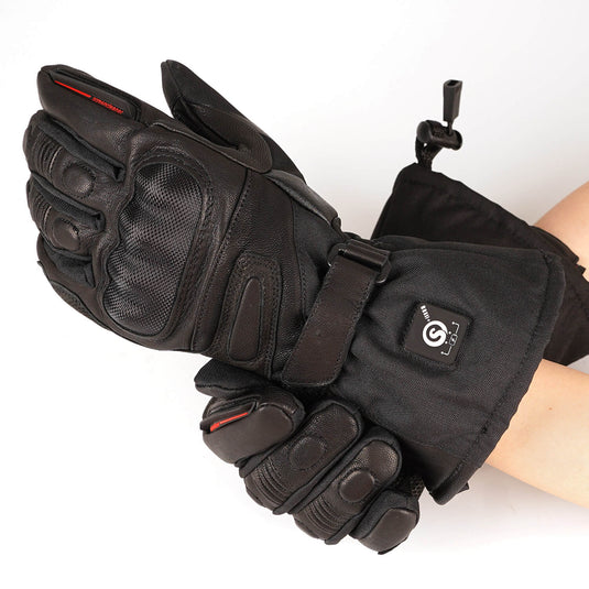 Savior Heated Sheepskin Motorcycle Gloves