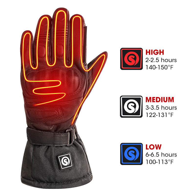 Load image into Gallery viewer, Savior Heated Sheepskin Motorcycle Gloves SDW03
