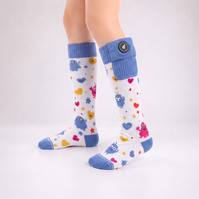 Cargue la imagen en el visor de la galería, SOS901G3 Kids’ Lightweight Smart Heated Ski Socks