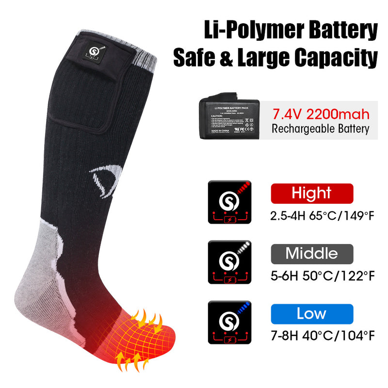 Load image into Gallery viewer, Savior Heat Socks with Rechargeable Battery Winter Outdoor Thermal Cotton Sock
