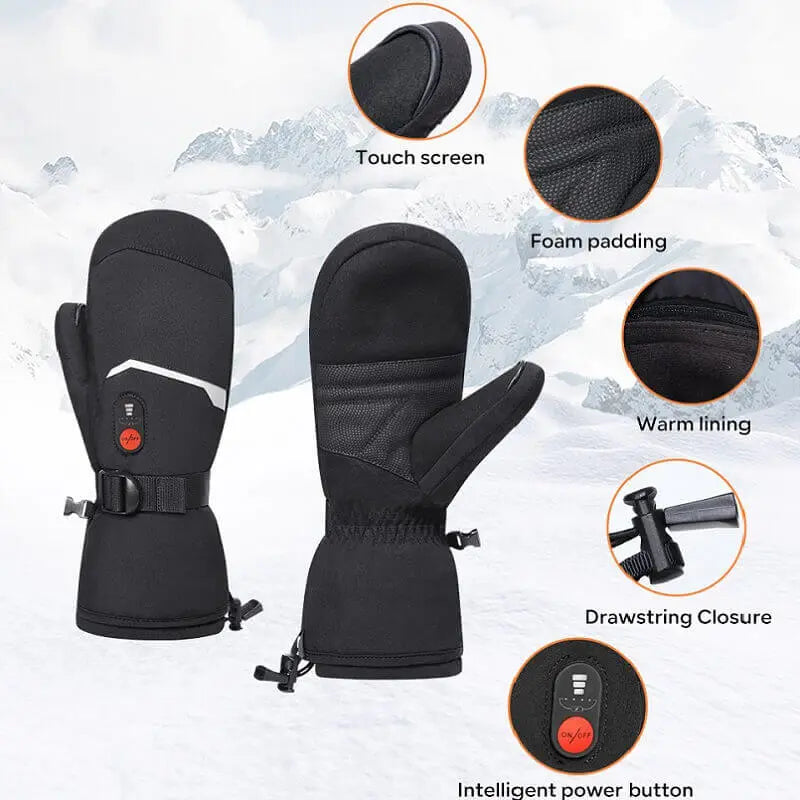 Laden Sie das Bild in Galerie -Viewer, Saviour Beheizte Fäustlinge Handschuhe Elektrisch USB Wiederaufladbarer Akku zum Skifahren Wandern