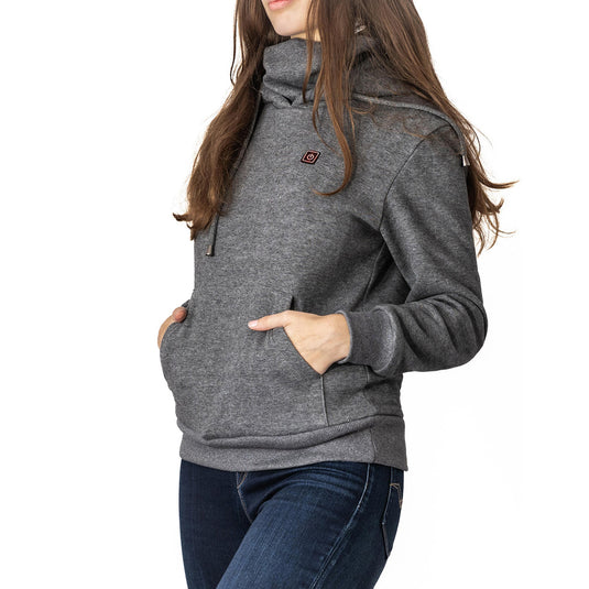 Women’s Heated Hoodie – Cozy Cotton Sweatshirt with 3 Heat Zones, Adjustable Temperature