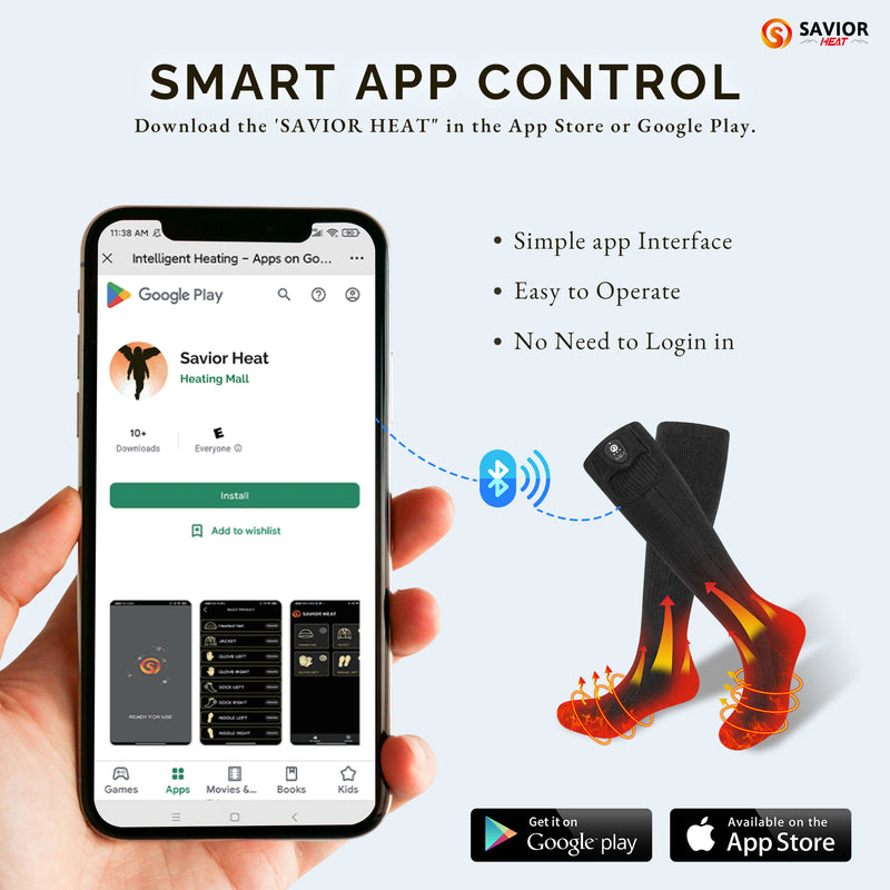 Cargue la imagen en el visor de la galería, Savior Bluetooth Heated Socks With APP Control For Men Women