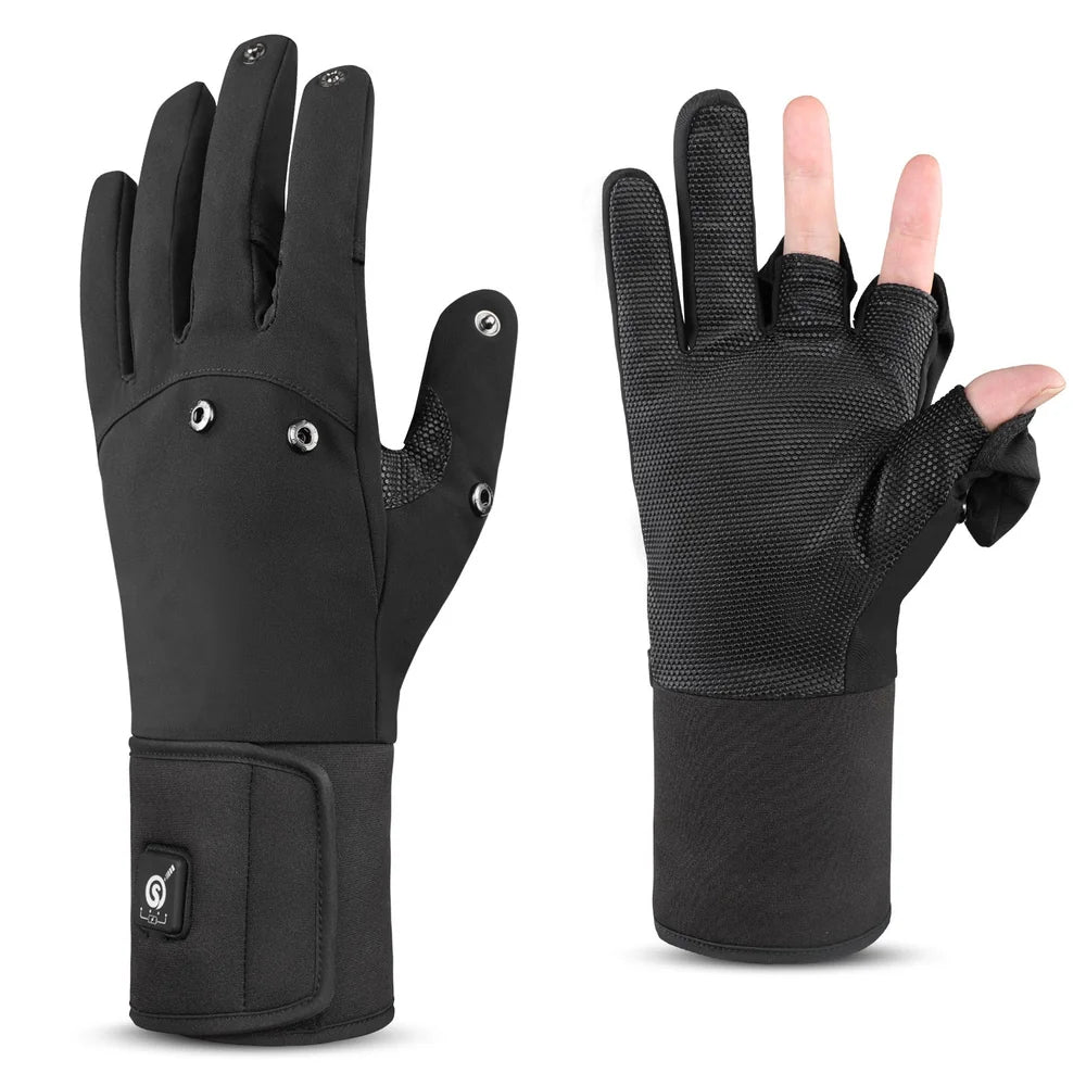 Fold Back Heated Fishing Gloves main image