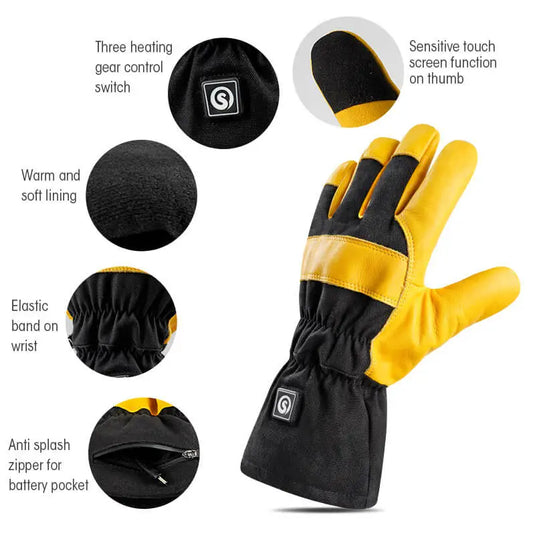 heated gloves detail