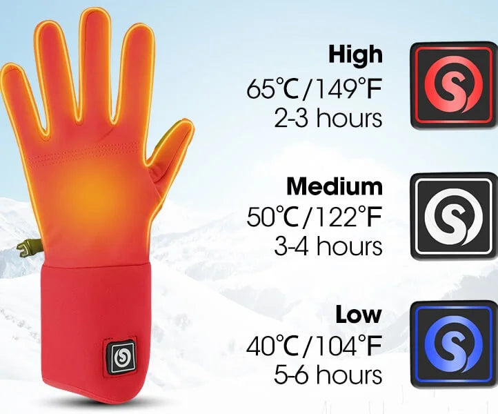 Load image into Gallery viewer, heated gloves temperature adjustment
