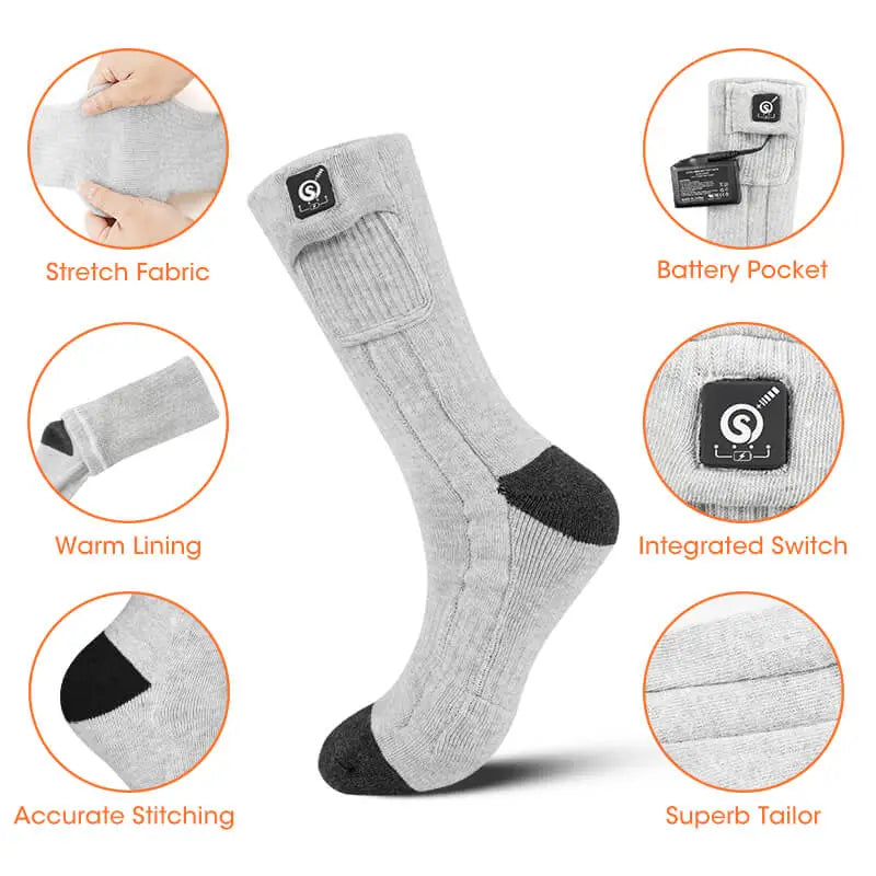 Load image into Gallery viewer, heated socks detail
