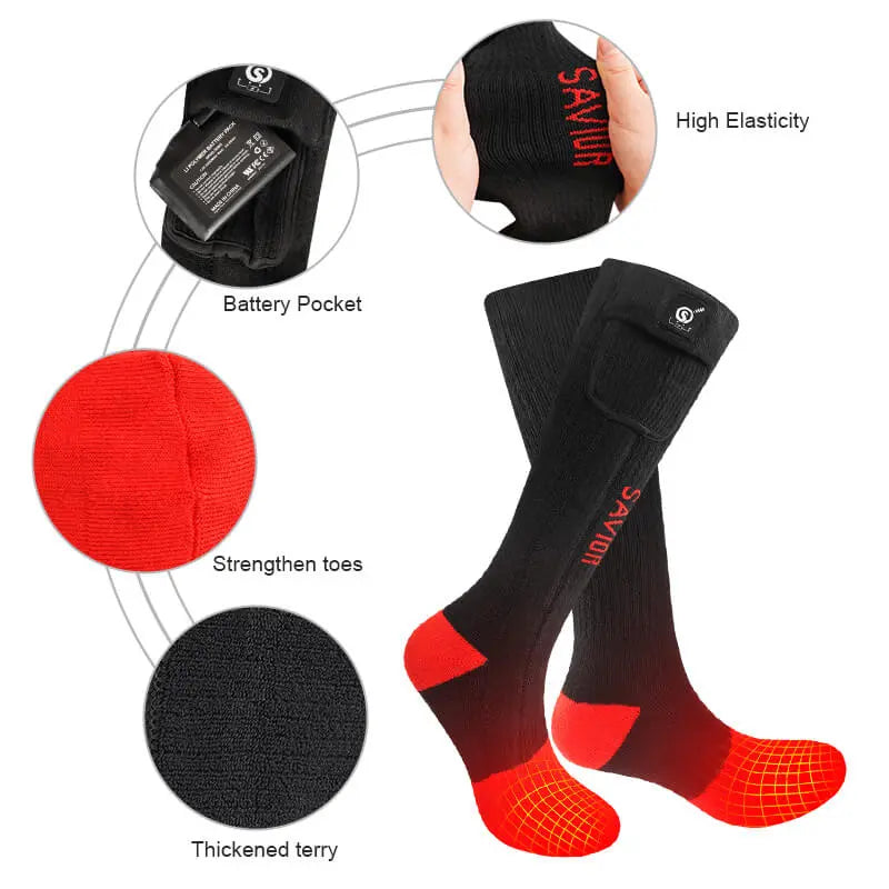 Load image into Gallery viewer, heated socks detail