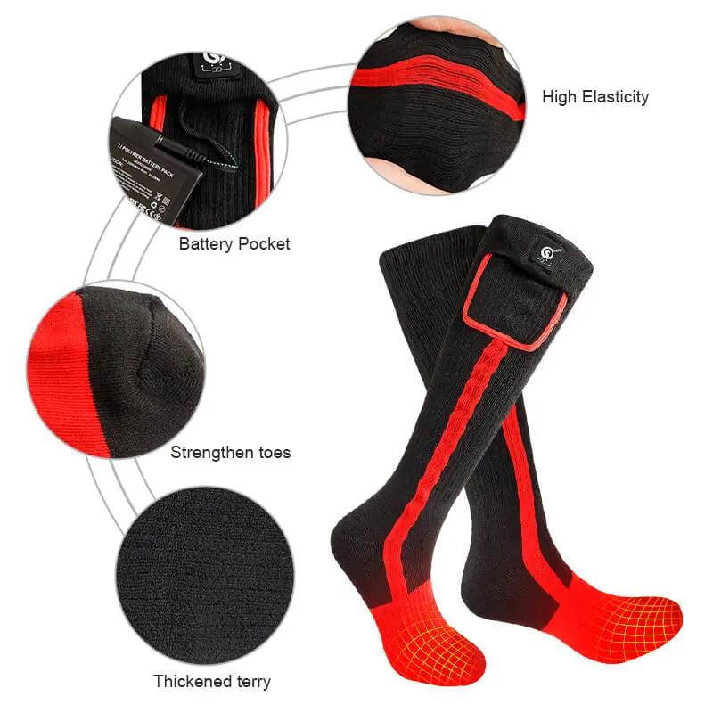 Load image into Gallery viewer, heated socks detail
