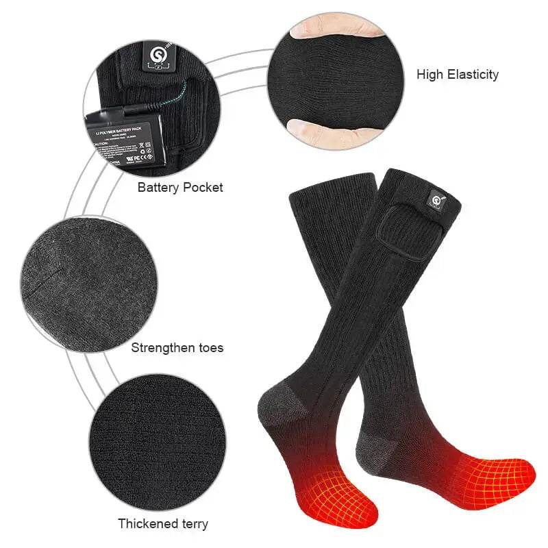 Load image into Gallery viewer, heated socks detail