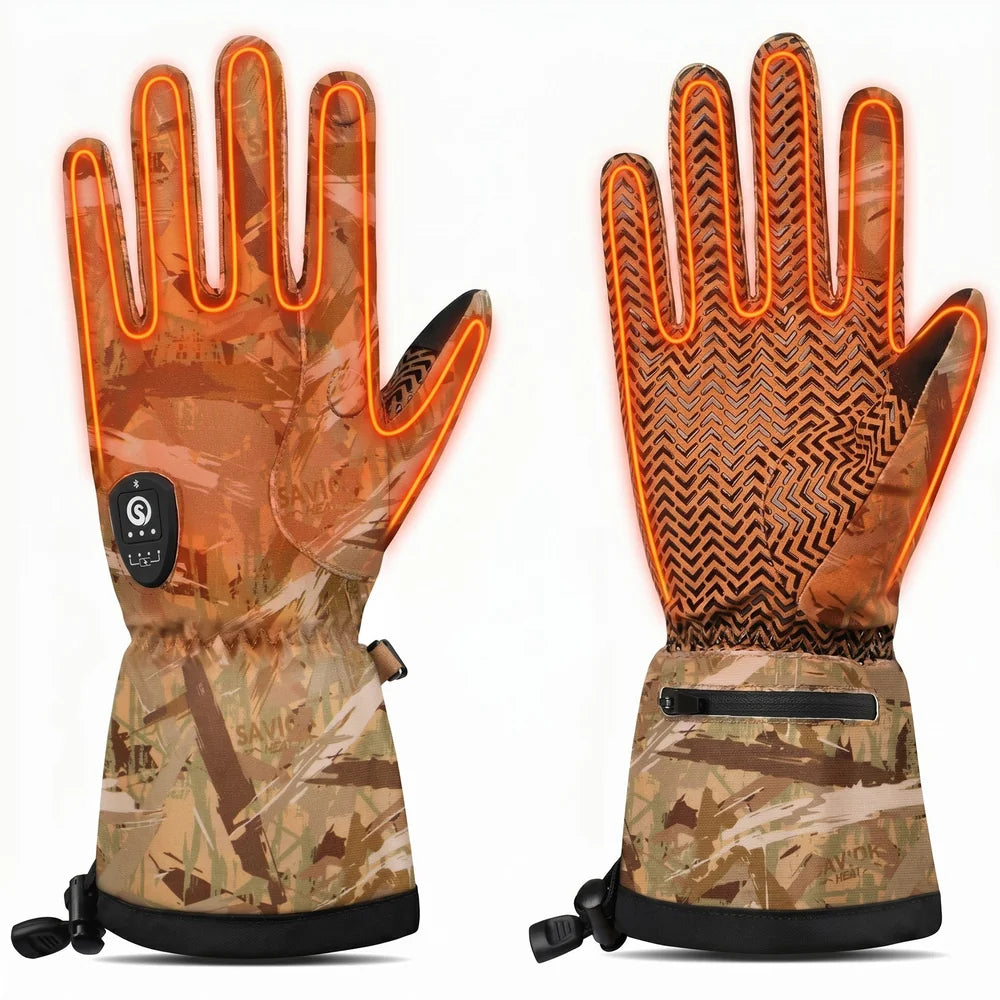 Heating zone coverage on Marsh Camo Hunting Gloves