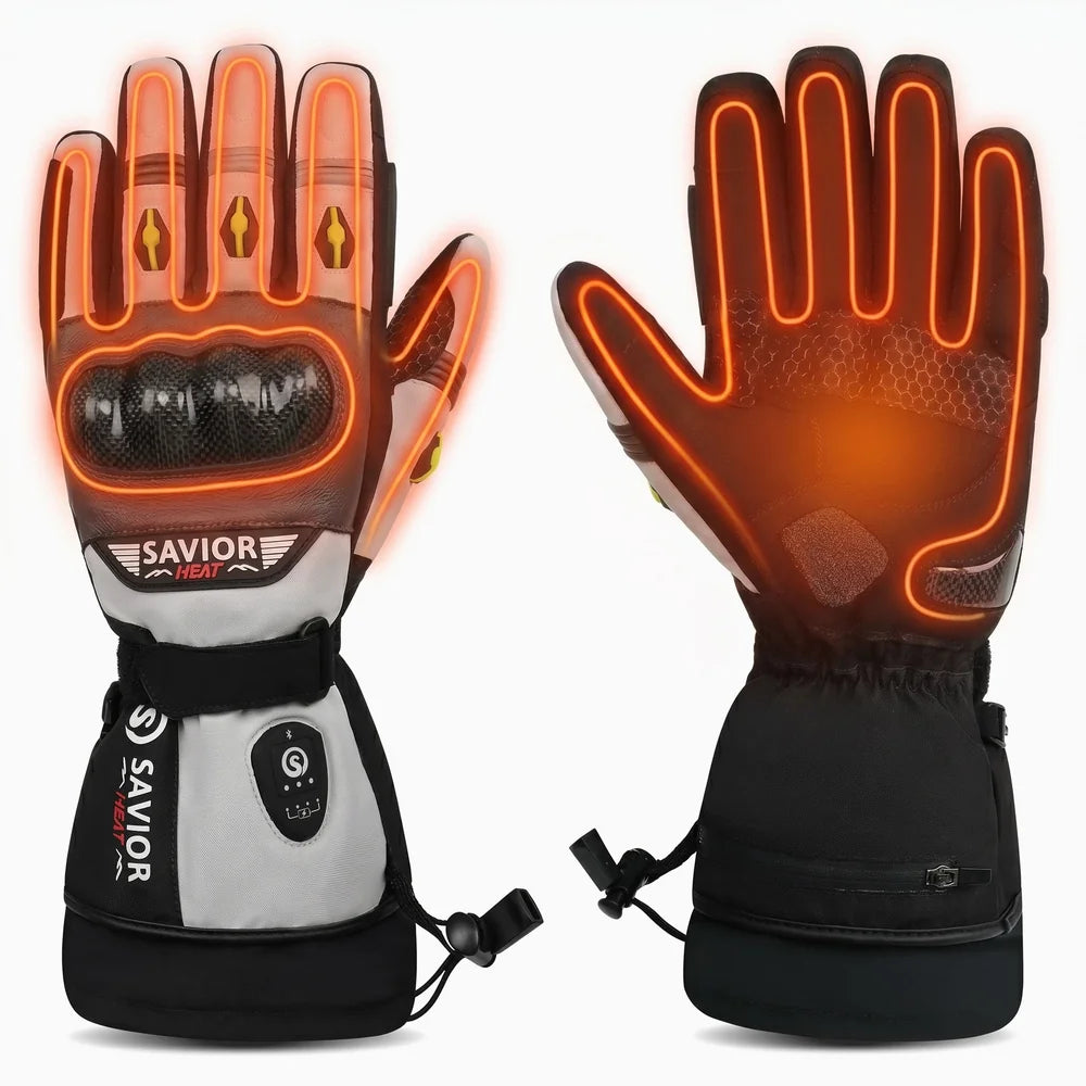 Heating zone coverage on Heated Motorcycle Gloves