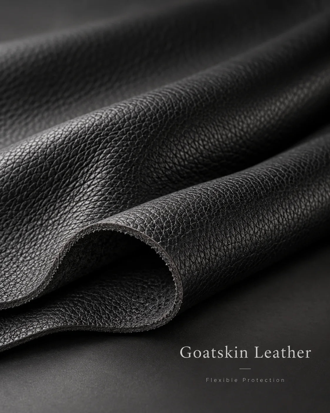 SAVIOR HEAT goatskin leather material detail