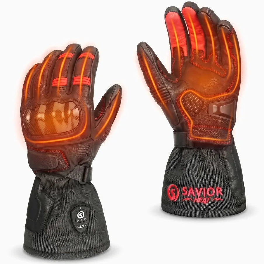 Heating zone coverage on Heated Motorcycle Gloves