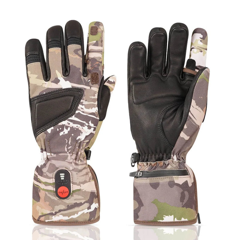 Load image into Gallery viewer, Camo Heated Hunting Gloves detail view