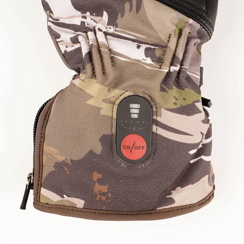 Load image into Gallery viewer, Camo Heated Hunting Gloves detail view