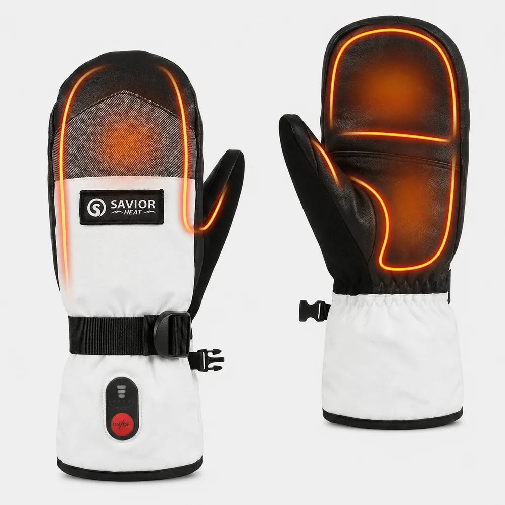 Heated Snow Mittens for skiing