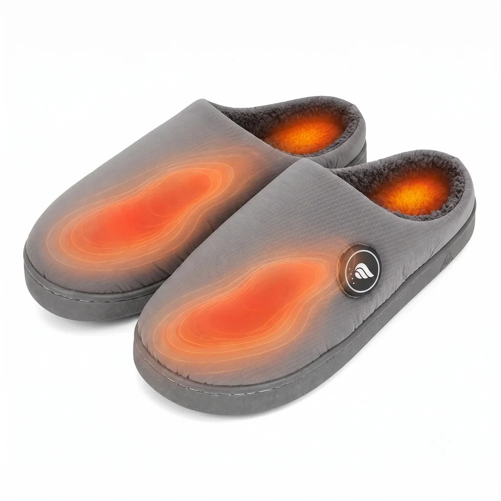 Heating zone coverage on Savior Heat Easy Slip-On Heated Slippers