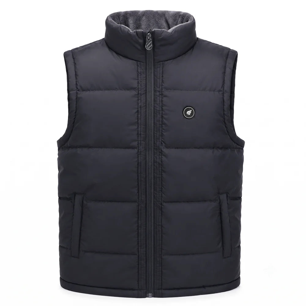 Heating zone coverage on Savior Heat Men's Drawcord-Hem Heated Vest