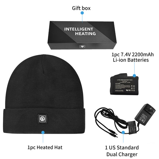 H08 Heated Hat Black/Grey