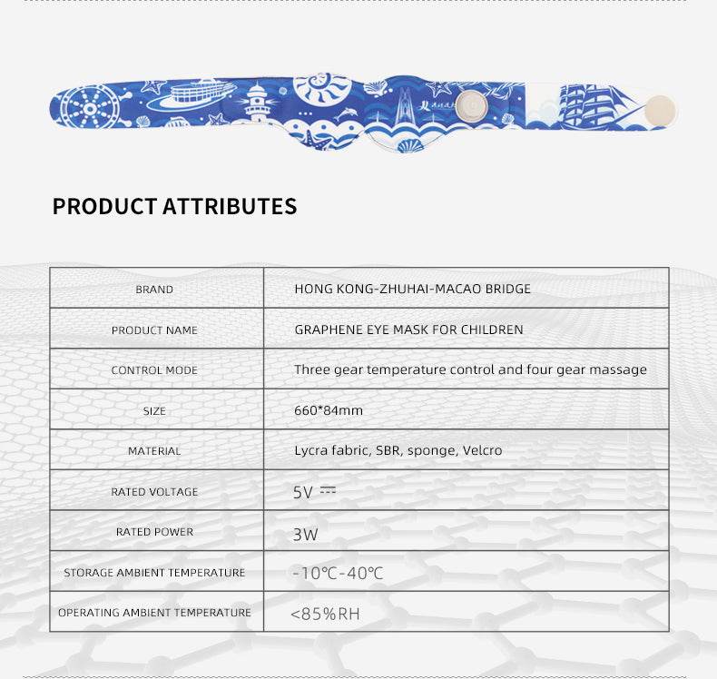 Load image into Gallery viewer, Graphene Children's Heated Massage Eye Mask