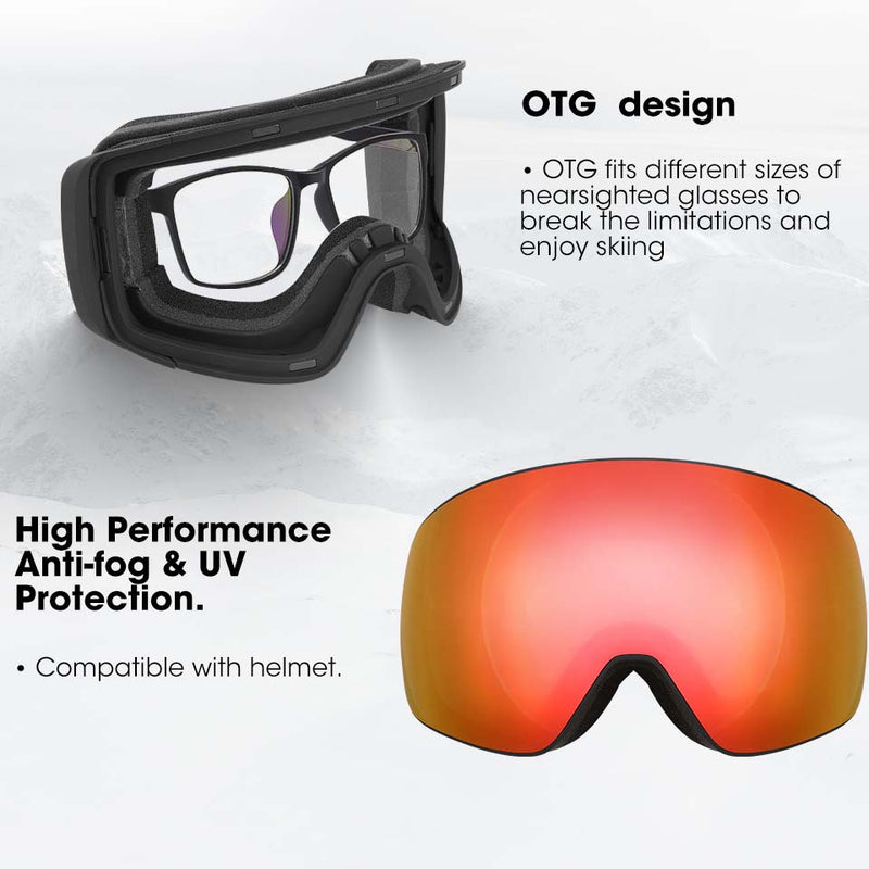 Load image into Gallery viewer, 【PinnacleWarm Leather Set】S06 Heated Leather Gloves &amp; UV Protection Ski Goggles
