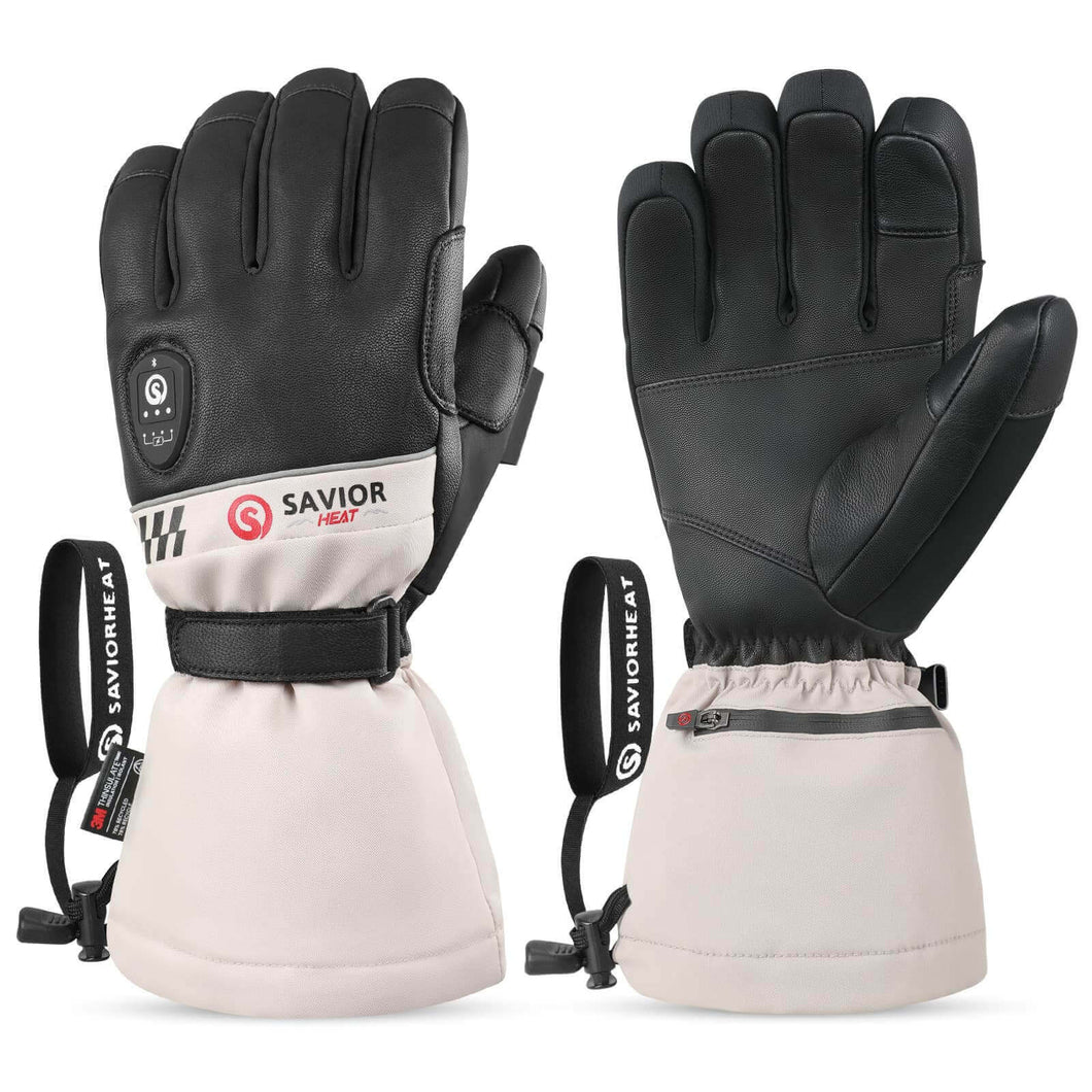 Savior Heated Ski Gloves 2.0 – Bluetooth & Waterproof Goatskin