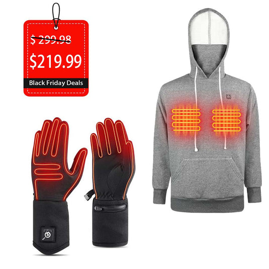 【ElementHeat Duo Combo】S13 Heated Gloves Liners & Heated Hoodie
